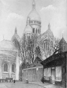 Montmartre, Le Sacre-coeur by Alphonse Leon Quizet
