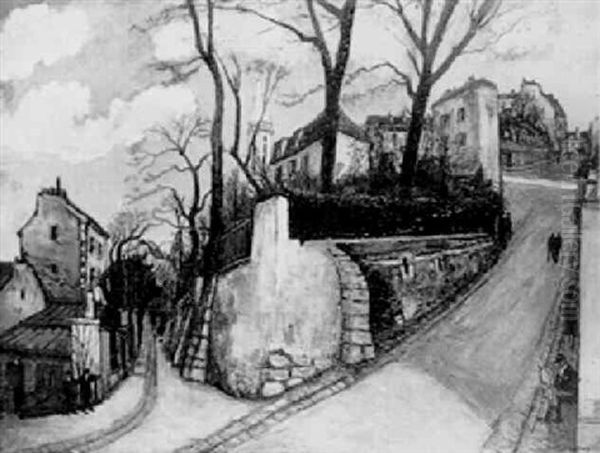 Peintre A Son Chevalet A Montmartre - view 1
