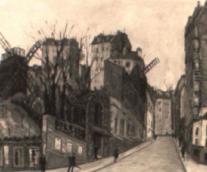 La Rue Lepic by Alphonse Leon Quizet