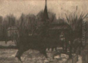 The Church By The River by Alphonse Leon Quizet