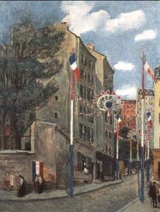Paris: 14 Juillet A Montmartre by Alphonse Leon Quizet