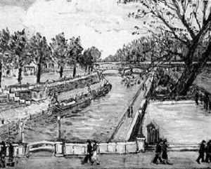 Promenade Au Borde De La Seine by Alphonse Leon Quizet
