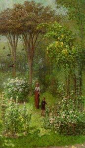 Dans Le Jardin by Ernest Quost