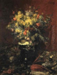 Bouquet De Fleurs Au Vase Chinois