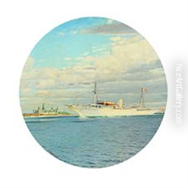 Dannebrog With Kronborg Castle On The Starboard Side - view 1