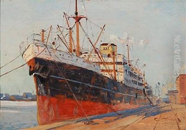 Two Harbour Scenes And One Seascape (3 Works) - view 1