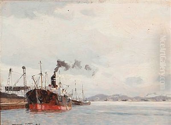 Two Harbour Scenes And One Seascape (3 Works) - view 1
