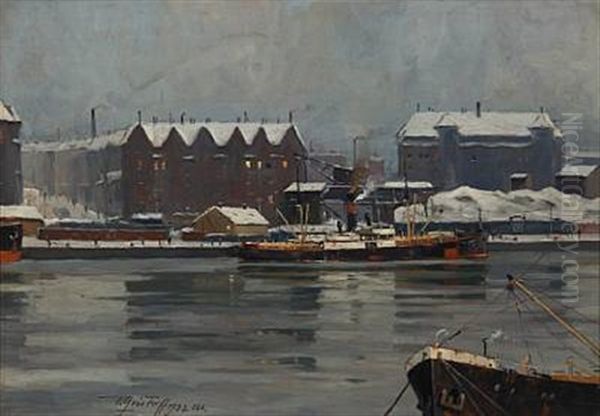 Winter Day In Copenhagen Habour - view 1