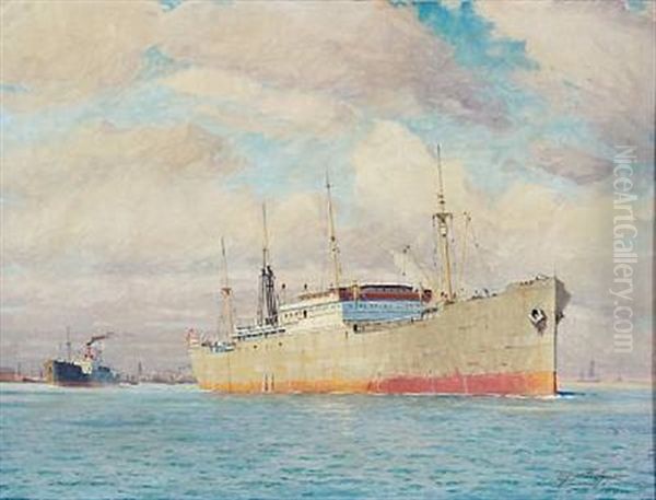 Harbour Scene With Several Ships - view 1