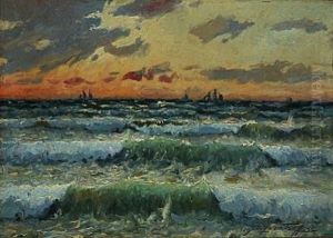 Breakers At Sunset