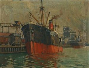 Harbour Scene by Victor Qvistorff