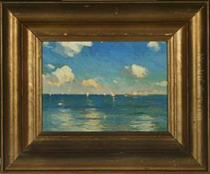 Several Ships At Sea On A Quiet Day