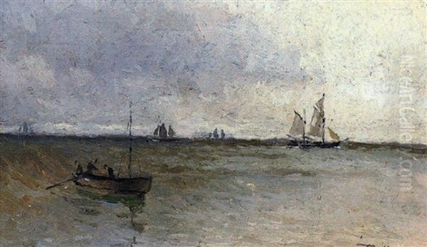 Ruder-und Segelboote Unter Bedecktem Himmel - view 1