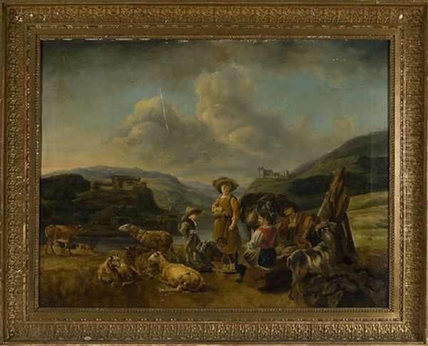 Rastande Herdar I Bergslandskap - view 1