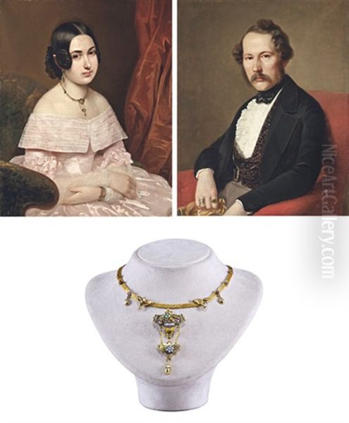 Hazaspar Portreja (pair) (+ Necklace Worn By Sitter) - view 1