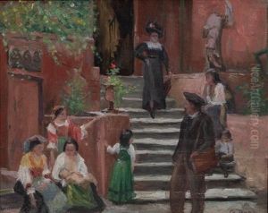 Model Market At Colarossi's by George Raab