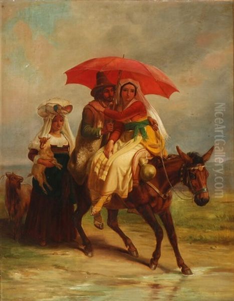 A Roman Peasant Family Returning Home - view 1