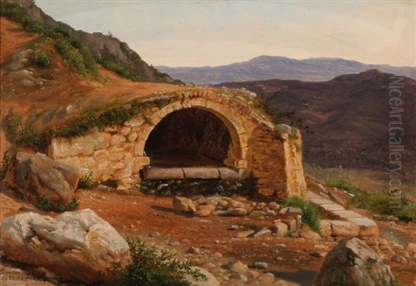 A Cave In An Italian Mountain Landscape - view 1