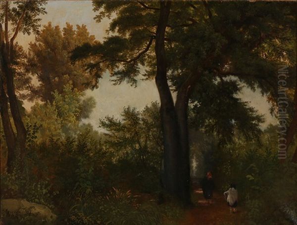Italian Forest Scene From Arricia - view 1