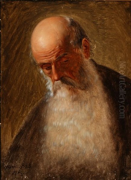 Study For An Old Mendicant Collecting Alms - view 1
