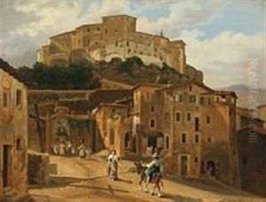 Italian Scenery By A Fountain
