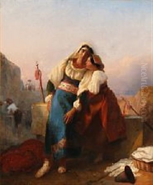 Mountainscape With Two Roman Women - view 1