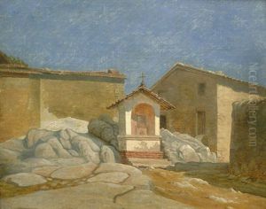 Kleine Kapelle In Einem Italienischen Dorf In Der Romischen Campagna