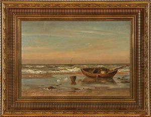 Coastal Scene From Lonstrup, Denmark by Peter Johann Raadsig
