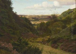 Skovparti Med Hjorte by Peter Johann Raadsig