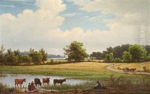 Sommerdag, Koerne Vandes by Peter Johann Raadsig
