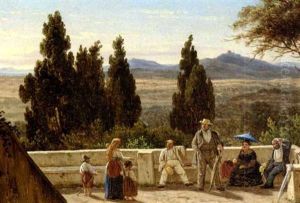 Italienisk Familie Pa Udflugt I Albanerbjergene Italienisk Familie Pa Udflugt I Albanerbjergene