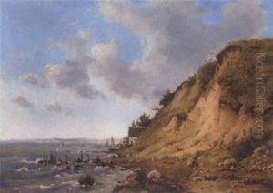 Kystparti Med Stejle Skraenter by Peter Johann Raadsig