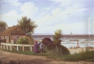 Sommeraften Ved Den Nordsjaellandske Kyst Ved Hornbaek by Peter Johann Raadsig