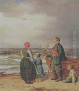 En Fiskerfamilie Ved Stranden