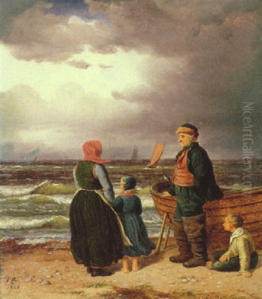 En Fiskerfamilie Pa Stranden - view 1