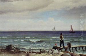Marine Med Fiskeren Og Hans Kone, Der Ser Ud Over Havet