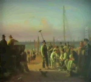 Fiskere Pa Hornbaek Strand