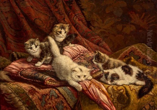Five Kittens In Opulent Surroundings - view 1