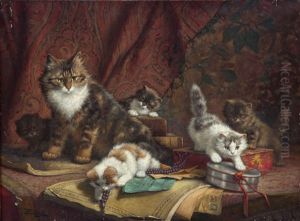 Kittens Playing On A Jewel Box Kittens Playing On A Jewel Box