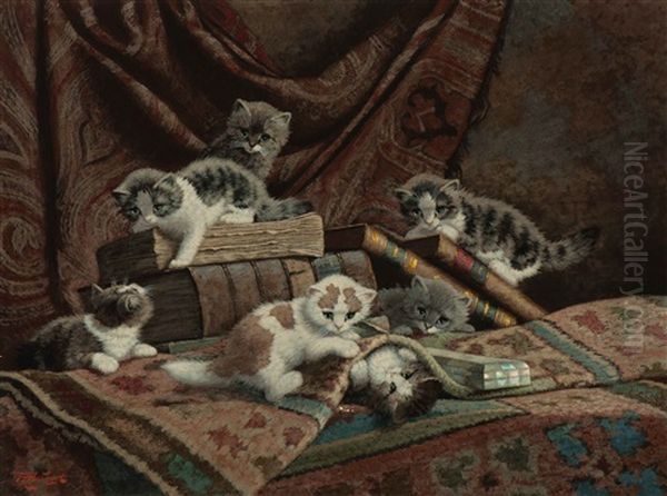 Kittens With Books - view 1