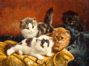 Vier Kittens by Cornelis Raaphorst