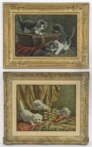 Curious Kittens (+ Another, Smllr; Pair) by Cornelis Raaphorst