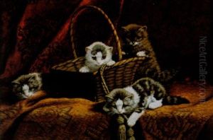 Lekande Kattungar by Cornelis Raaphorst
