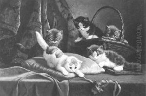 Spelende Poesjes by Cornelis Raaphorst