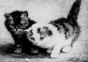 Two Kittens by Cornelis Raaphorst