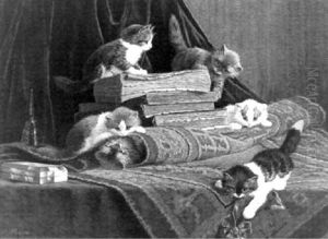 Spelende Poesjes by Cornelis Raaphorst