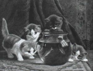 Curious Kittens by Cornelis Raaphorst