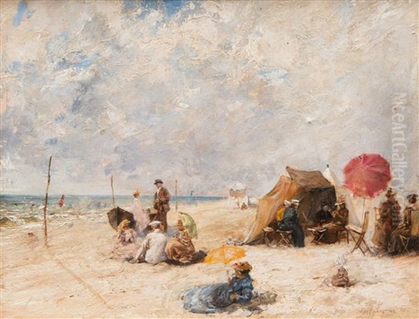 Scene Galante A La Plage - view 1