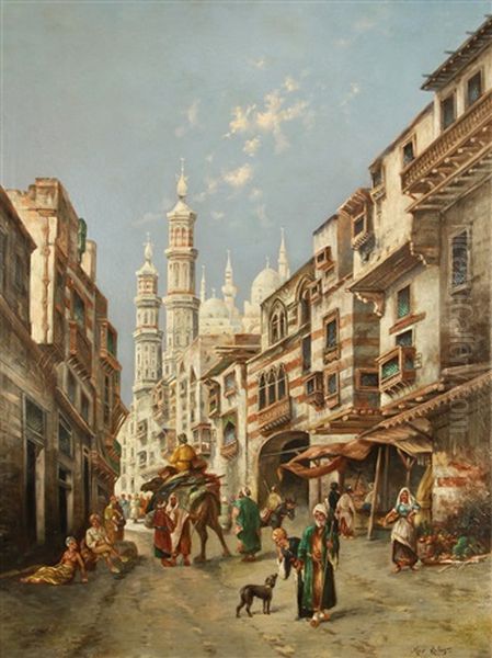 A Busy Street In Cairo - view 1