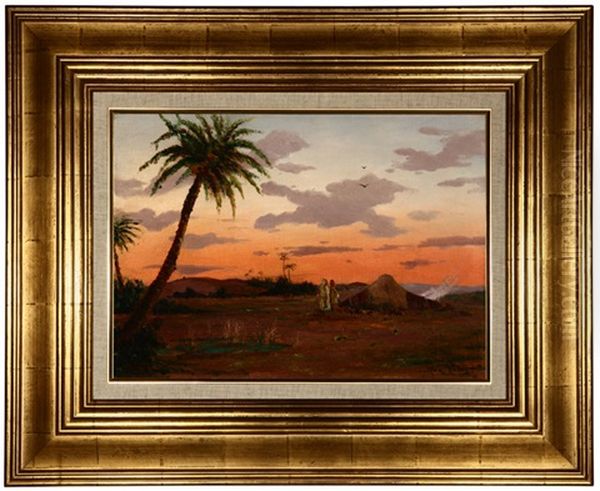 Arab Camp Near A Desert Oasis - view 1